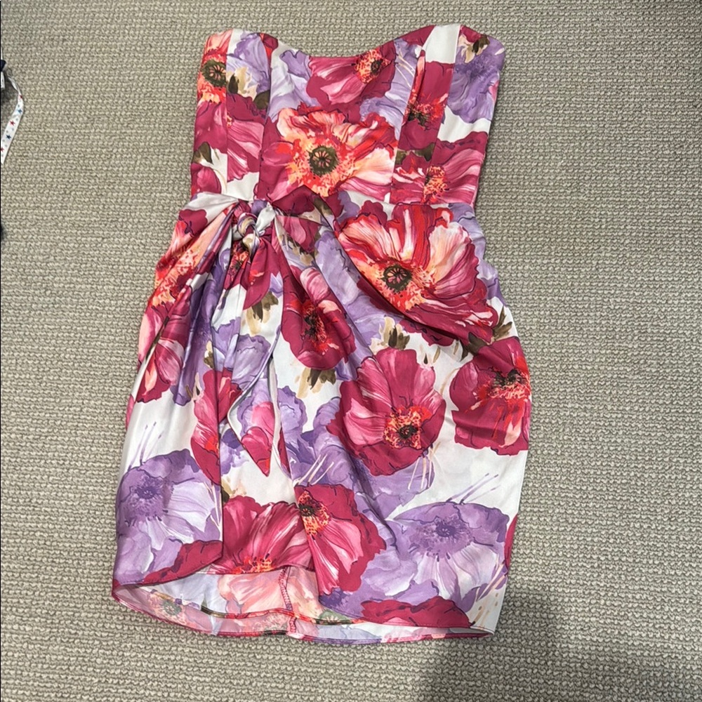 Katie May Floral Strapless Dress